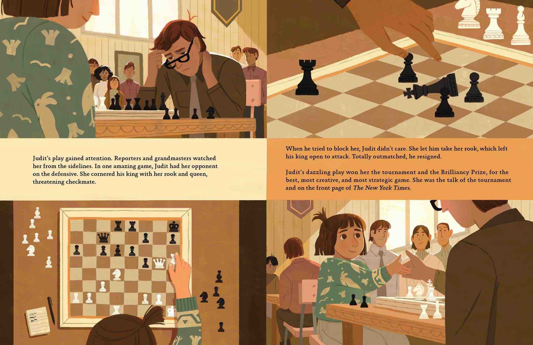 The Queen of Chess is fascinating picture book biography of Judit Polgár